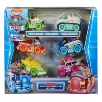 Set 6 masinute metalice Patrula Catelusilor Neon scara 1:55