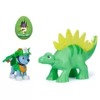 Set figurina catelus Rocky si dinozaurul Stegosaurus Patrula Catelusilor 