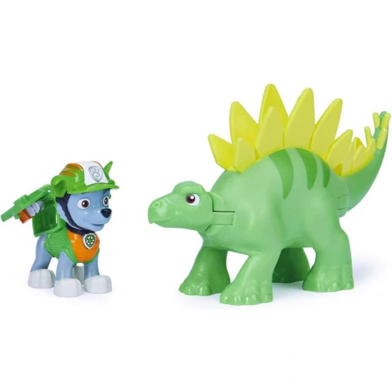 Set figurina catelus Rocky si dinozaurul Stegosaurus Patrula Catelusilor 