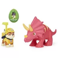 Set figurina catelus Rubble si dinozaur Triceraptor Patrula Catelusilor 