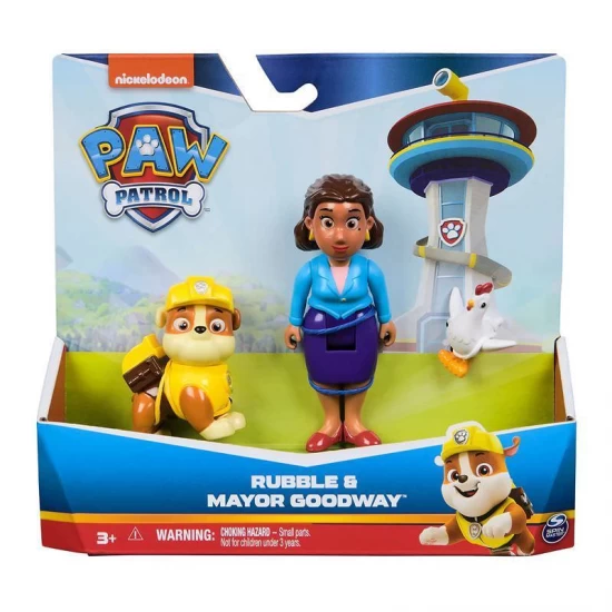 Set figurine eroi de salvare Rubble si Mayor Goodway Patrula Catelusilor Set figurine eroi de salvare Rubble si Mayor Goodway Patrula Catelusilor