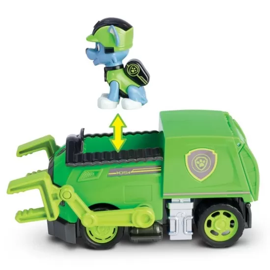 Set masina de reciclare cu figurina Rocky Patrula Catelusilor Set masina de reciclare cu figurina Rocky Patrula Catelusilor