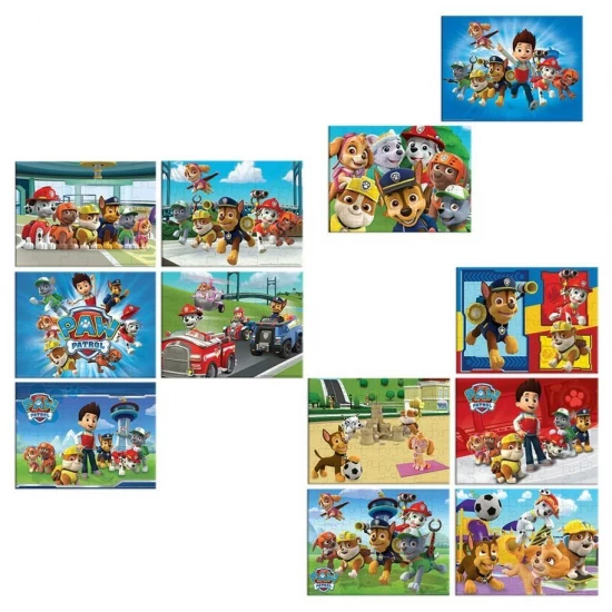 Set puzzle 12 in 1 Patrula Catelusilor 
