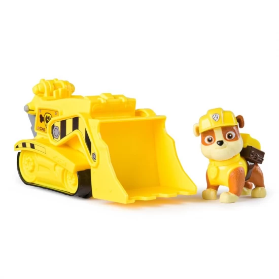 Set vehicul de baza buldozer si figurina Rubble Patrula Catelusilor 