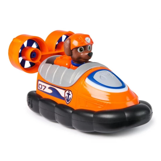 Set vehicul de baza hovercraft si figurina Zuma Patrula Catelusilor 
