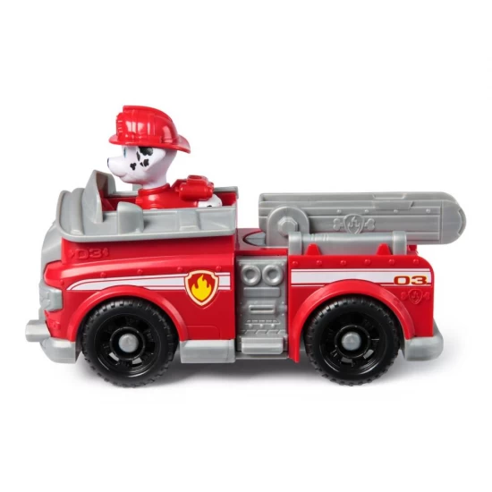 Set vehicul de baza masina de pompieri si figurina Marshall Patrula Catelusilor Set vehicul de baza masina de pompieri si figurina Marshall Patrula Catelusilor