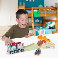 Set pista de salvare a dinozaurului T-Rex Chase Patrula Catelusilor
