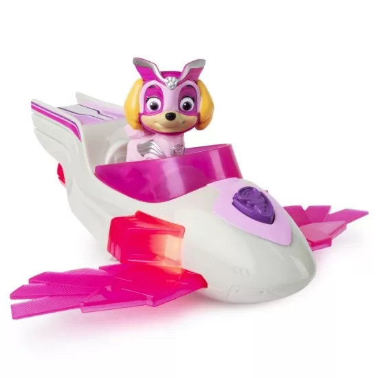 Set figurina Skye si avion cu lumini si sunete Patrula Catelusilor Set figurina Skye si avion cu lumini si sunete Patrula Catelusilor