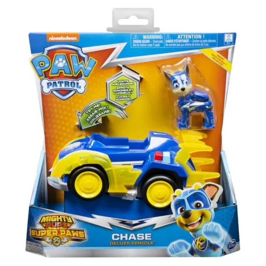 Set figurina Chase si masina de politie cu lumini si sunete Patrula Catelusilor Set figurina Chase si masina de politie cu lumini si sunete Patrula Catelusilor