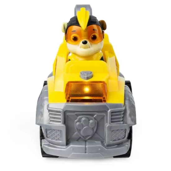 Set figurina Rubble si masina cu lumini si sunete Patrula Catelusilor Set figurina Rubble si masina cu lumini si sunete Patrula Catelusilor