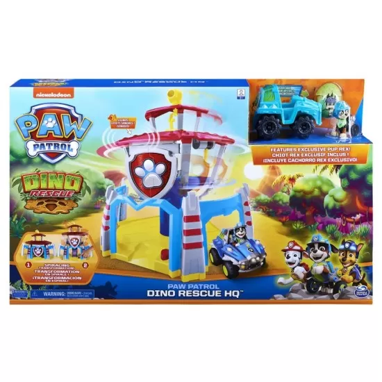 Turnul de control Dino cu vehicul si catelus exclusiv Rex Patrula Catelusilor Turnul de control Dino cu vehicul si catelus exclusiv Rex Patrula Catelusilor
