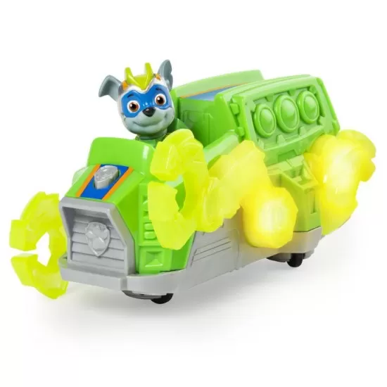 Vehicul cu figurina Rocky Patrula Catelusilor cu sunete si lumini Vehicul cu figurina Rocky Patrula Catelusilor cu sunete si lumini