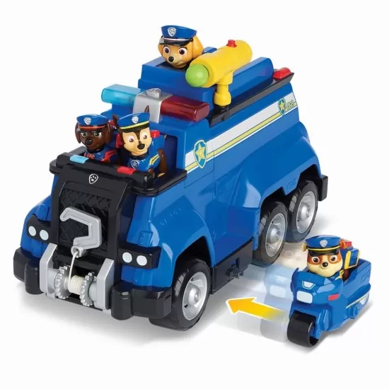 Set de joaca Patrula Catelusilor - Vehicul de politie Chase cu functiuni Set de joaca Patrula Catelusilor - Vehicul de politie Chase cu functiuni