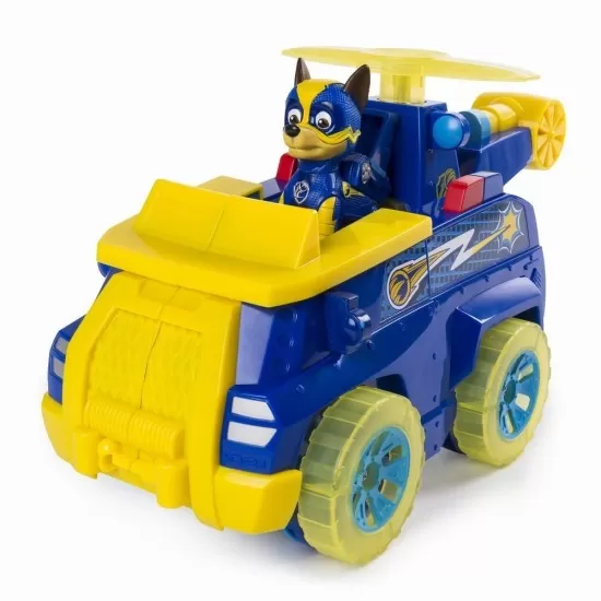 Vehicul Flip and Fly cu figurina Chase Patrula Catelusilor Vehicul Flip and Fly cu figurina Chase Patrula Catelusilor