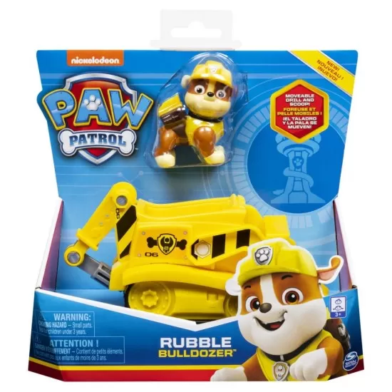 Vehicul cu figurina Rubble Patrula Catelusilor Vehicul cu figurina Rubble Patrula Catelusilor