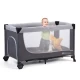 Patut de calatorie Kinderkraft Leody cu accesorii Grey