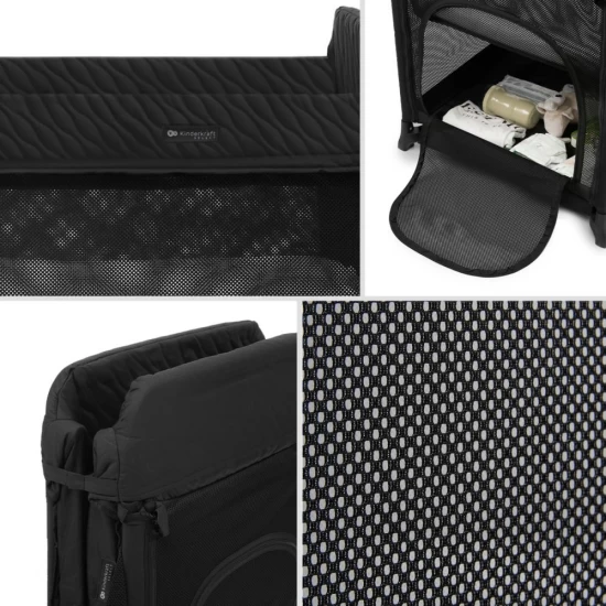 Patut de calatorie Kinderkraft Moon Dream Black Patut de calatorie Kinderkraft Moon Dream Black