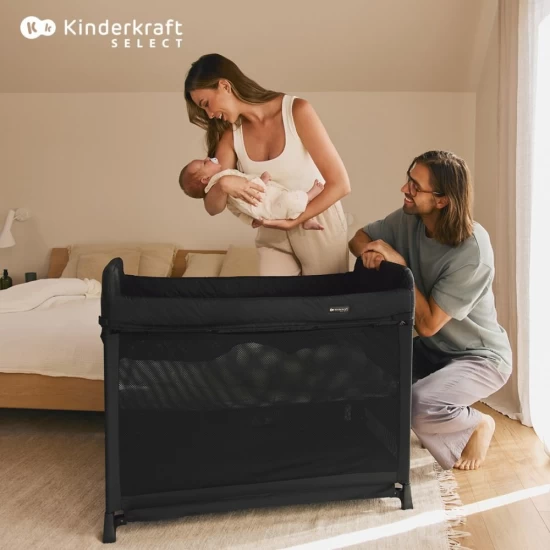 Patut de calatorie Kinderkraft Moon Dream Black Patut de calatorie Kinderkraft Moon Dream Black