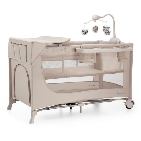 Patut Travel Kinderkraft Joy 2 cu accesorii si geanta transport Beige Patut Travel Kinderkraft Joy 2 cu accesorii si geanta transport Beige