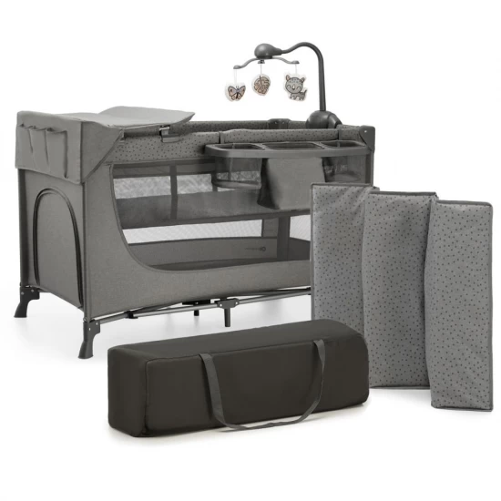 Patut Travel Kinderkraft Joy 2 cu accesorii si geanta transport Dark Grey Patut Travel Kinderkraft Joy 2 cu accesorii si geanta transport Dark Grey