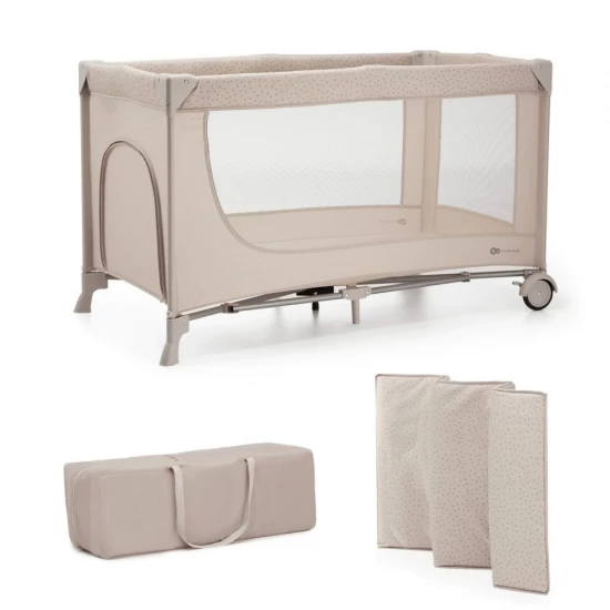 Patut Travel Kinderkraft Joy 2 cu geanta transport Beige Patut Travel Kinderkraft Joy 2 cu geanta transport Beige