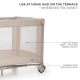 Patut Travel Kinderkraft Joy 2 cu geanta transport Beige Patut Travel Kinderkraft Joy 2 cu geanta transport Beige