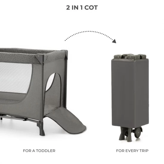 Patut Travel Kinderkraft Joy 2 cu geanta transport Dark Grey Patut Travel Kinderkraft Joy 2 cu geanta transport Dark Grey
