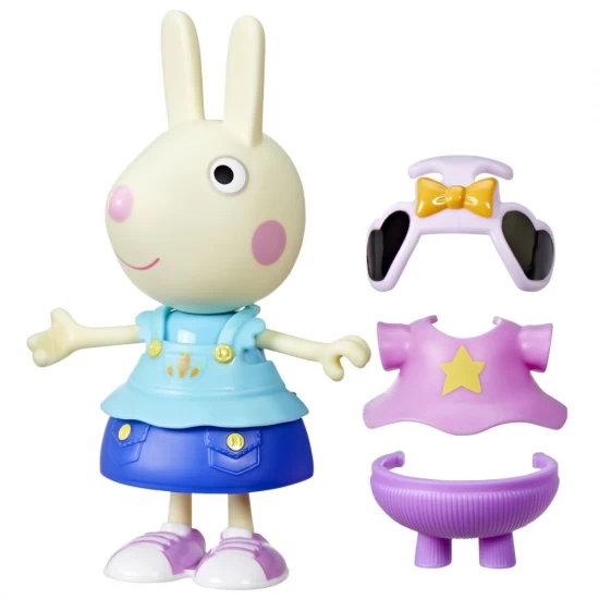 Set figurina si accesorii vestimentare Peppa Pig Iepurasul Rebecca 15 cm Set figurina si accesorii vestimentare Peppa Pig Iepurasul Rebecca 15 cm