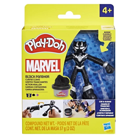 Set creativ Play-Doh Marvel cu figurina flexibila si accesorii Black Panther10 cm