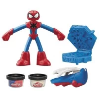 Set creativ Play-Doh Marvel cu figurina flexibila si accesorii Spider Man 10 cm	
