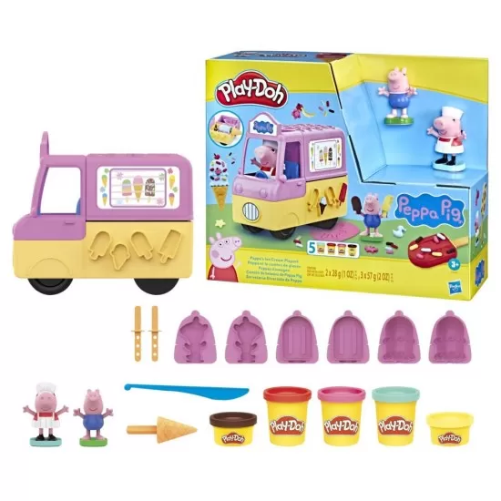 Set creativ Play-Doh Peppa Pig si masina de inghetata Set creativ Play-Doh Peppa Pig si masina de inghetata
