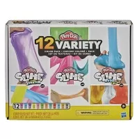 Set 12 slime-uri Play-Doh cu diferite culori si texturi