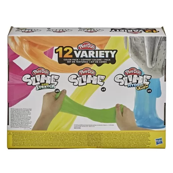 Set 12 slime-uri Play-Doh cu diferite culori si texturi Set 12 slime-uri Play-Doh cu diferite culori si texturi