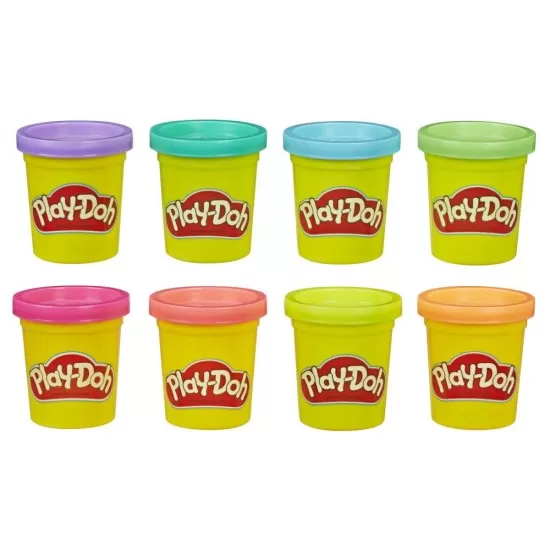 Set 8 borcanase neon cu plastilina Play-Doh Set 8 borcanase neon cu plastilina Play-Doh
