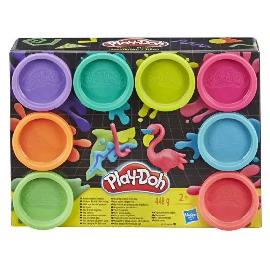 Set 8 borcanase neon cu plastilina Play-Doh Set 8 borcanase neon cu plastilina Play-Doh
