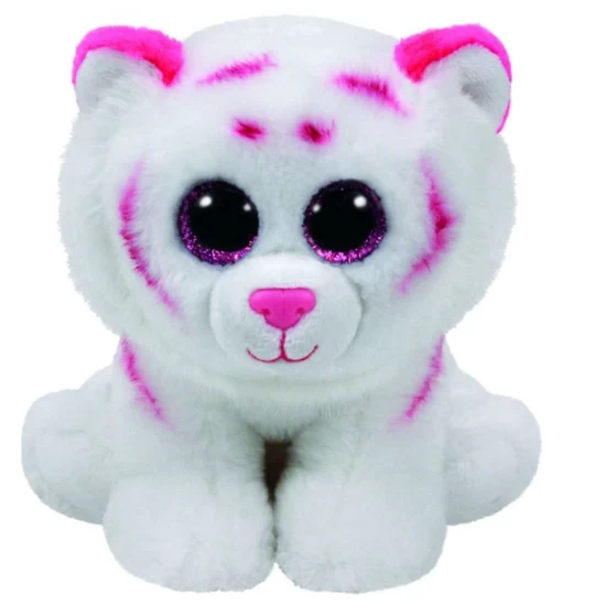 Plus Ty 24 cm Beanie Babies Tabor tigru alb roz Plus Ty 24 cm Beanie Babies Tabor tigru alb roz