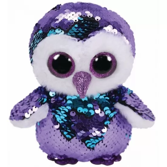 Plus Ty Boos Bufnita Moonlight cu paiete 24 cm Plus Ty Boos Bufnita Moonlight cu paiete 24 cm