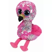 Plus Ty Boos Flamingo roz cu paiete 24 cm