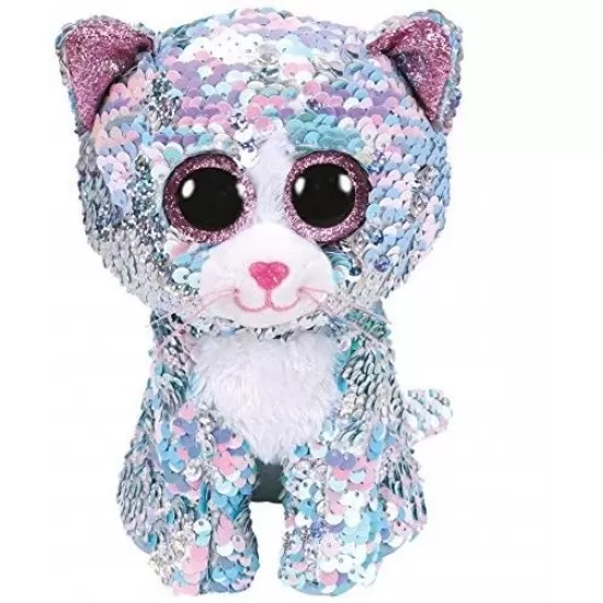 Plus Ty Boos Pisicuta cu paiete 24 cm Plus Ty Boos Pisicuta cu paiete 24 cm
