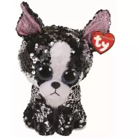 Plus Ty Boos Terrier Portia cu paiete 24 cm