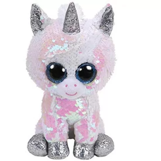 Plus Ty Boos Unicorn alb cu paiete Ty Plus Ty Boos Unicorn alb cu paiete Ty