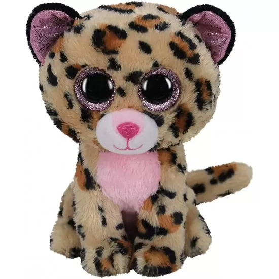 Plus Ty 24 cm leopard maro cu roz Plus Ty 24 cm leopard maro cu roz
