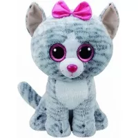 Plus Pisica gri Boos Kiki 42 cm Ty