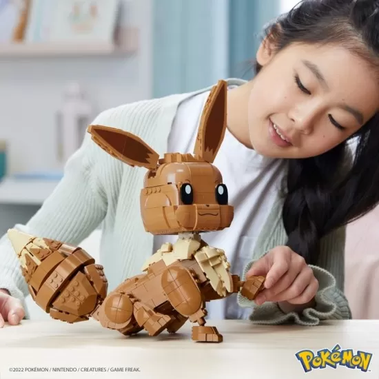 Set constructie Pokemon Mega Construx Jumbo Eevee 824 piese Set constructie Pokemon Mega Construx Jumbo Eevee 824 piese