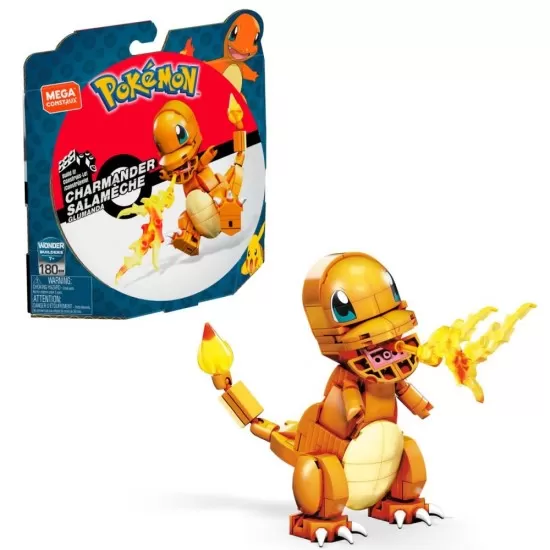 Set de constructie Pokemon Mega Construx Charmander Salameche 180 piese Set de constructie Pokemon Mega Construx Charmander Salameche 180 piese