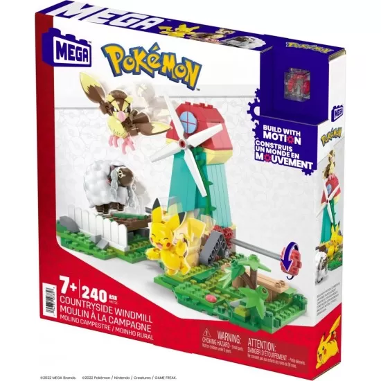 Set constructie Pokemon Mega moara de vant de la tara 240 piese