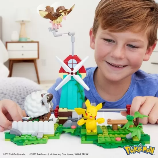 Set constructie Pokemon Mega moara de vant de la tara 240 piese