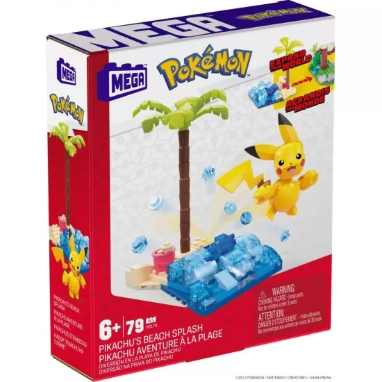 Set de constructie Pokemon Mega 79 piese - Plaja lui Pikachu