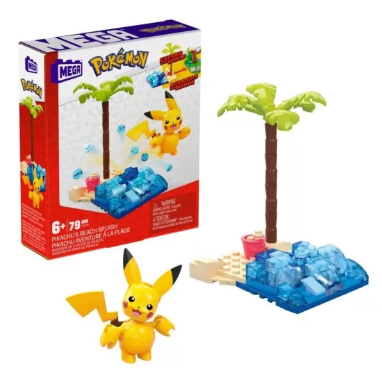 Set de constructie Pokemon Mega 79 piese - Plaja lui Pikachu