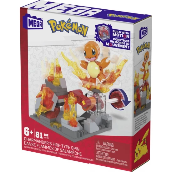 Set de constructie Pokemon Mega 81 piese - Roata de foc a lui Charmander Set de constructie Pokemon Mega 81 piese - Roata de foc a lui Charmander
